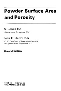 Powder Surface Area and Porosity (Environmental Resource Management Series)