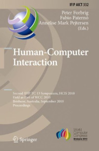 Human-Computer Interaction: Second IFIP TC 13 Symposium, HCIS 2010