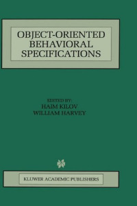 Object-Oriented Behavioral Specifications