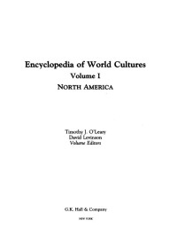 Encyclopedia of World Cultures, Vol. 1: North America