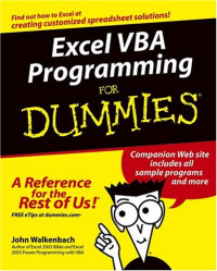 Excel VBA Programming For Dummies (Computer/Tech)