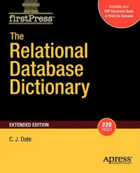 The Relational Database Dictionary, Extended Edition (Firstpress)