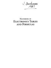 Handbook of Electronics Tables and Formulas