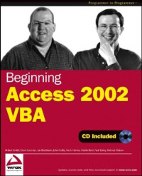 Beginning Access 2002 VBA (Programmer to Programmer)