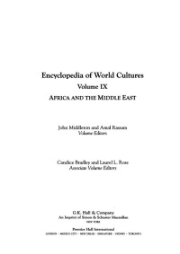 Encyclopedia of World Cultures Vol 9 : Africa