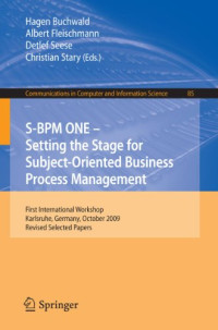 S-BPM ONE: Setting the Stage for Subject-Oriented Business Process Management
