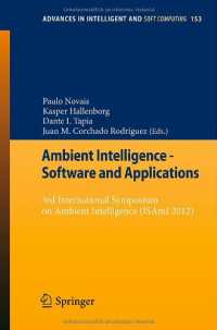 Ambient Intelligence - Software and Applications: 3rd International Symposium on Ambient Intelligence