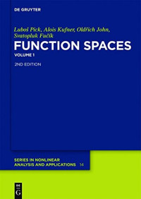 Function Spaces (de Gruyter Series In Nonlinear Analysis And Applications)