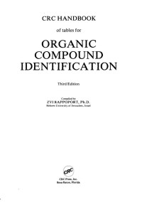 Handbook Tables For Organic Compound Identification, Third Edition