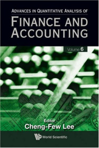 Advances In Quantitative Analysis Of Finance And Accounting