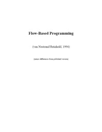 Flow-Based Programming: A New Approach to Application Development