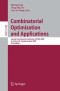 Combinatorial Optimization and Applications: Second International Conference, COCOA 2008, St. John's, NL, Canada, August 21-24, 2008, Proceedings