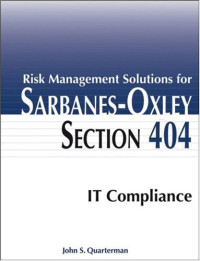 Risk Management Solutions for Sarbanes-Oxley Section 404 IT Compliance