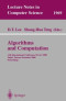 Algorithms and Computation: 11th International Conference, ISAAC 2000, Taipei, Taiwan